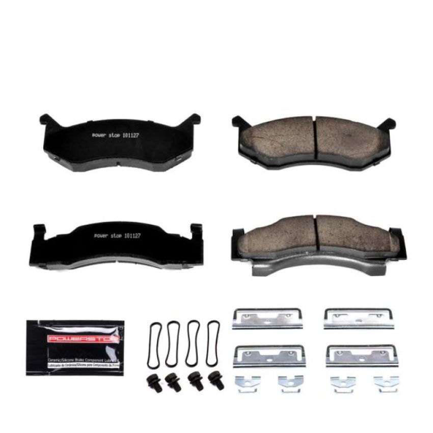 PowerStop Z23-269 PowerStop - Z23 Daily Driver Carbon-Fiber Ceramic Brake Pads with Hardware Kit