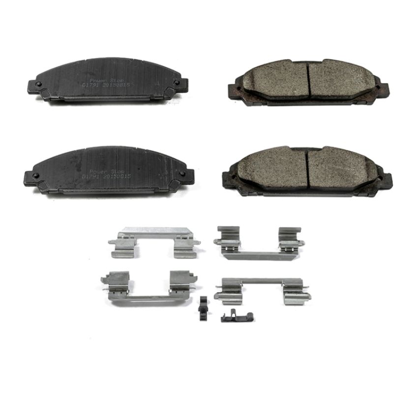 PowerStop 17-1791 PowerStop - Z17 Low-Dust Ceramic Brake Pads with Hardware