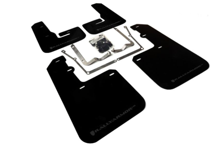 Rally Armor MF42-UR-BLK/GRY Black Mud Flap/Grey Logo