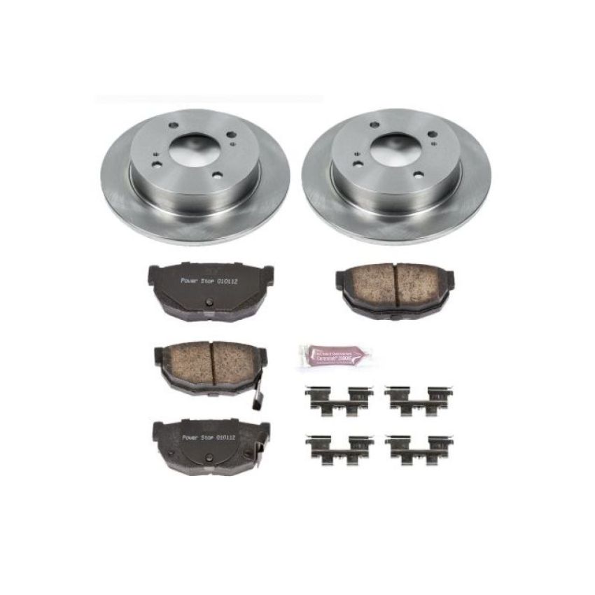 PowerStop KOE4775 OE Stock Replacement Low-Dust Ceramic Brake Pad and Rotor Kit