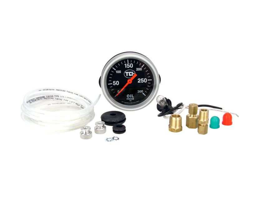 TCI TCI801100 Pressure Gauge 2-5/8 Transmission Black Face