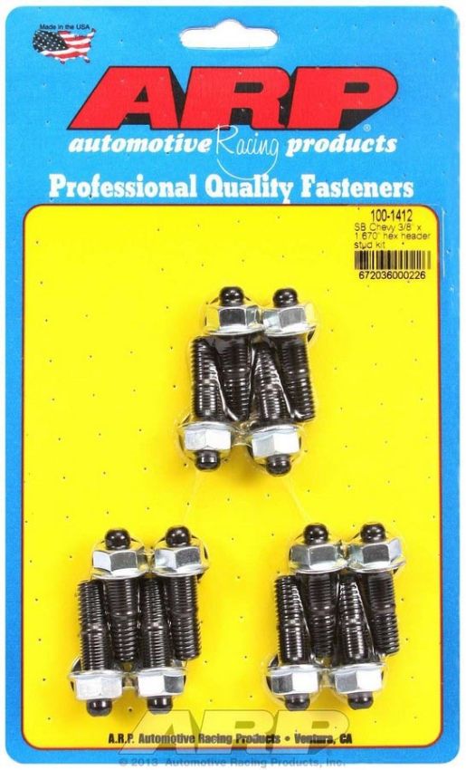ARP ARP100-1412 Header Stud Kit - 6pt. 3/8 x 1.670 OAL (12)