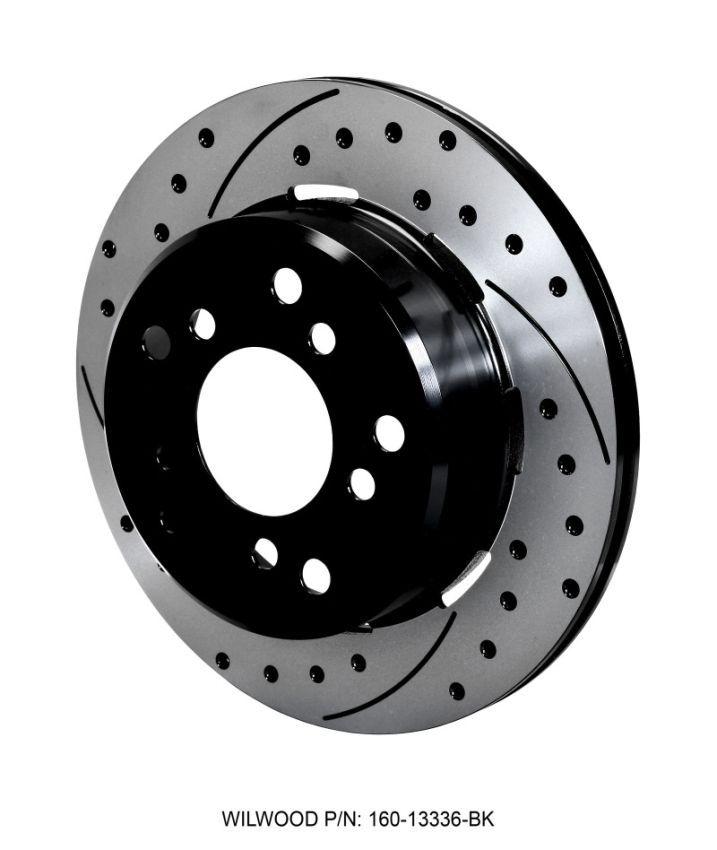 Wilwood 160-13336-BK Rotor-1.91in Offset-SRP-BLK-Drill-RH 12.19 x .810 - 5 x 5.50