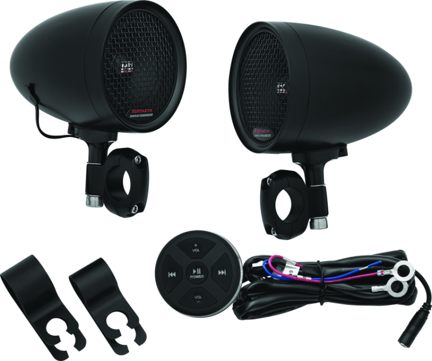 Kuryakyn 2713 Road Thunder Speaker Pods Bluetooth Audio Controller Black