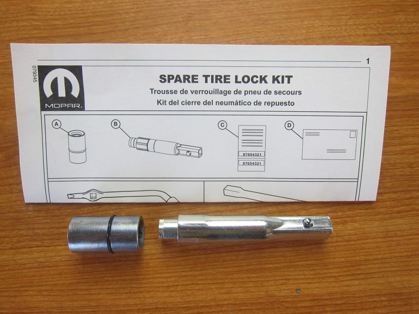Mopar 82216081AA LOCK KIT, Spare Tire - Winch
