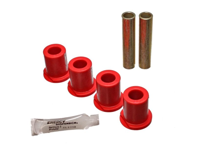 Energy Suspension 4.2144R 80-96 Ford Bronco / F150 / F250 / F350 Red Rear 4WD Frame Shackle Bushings Set