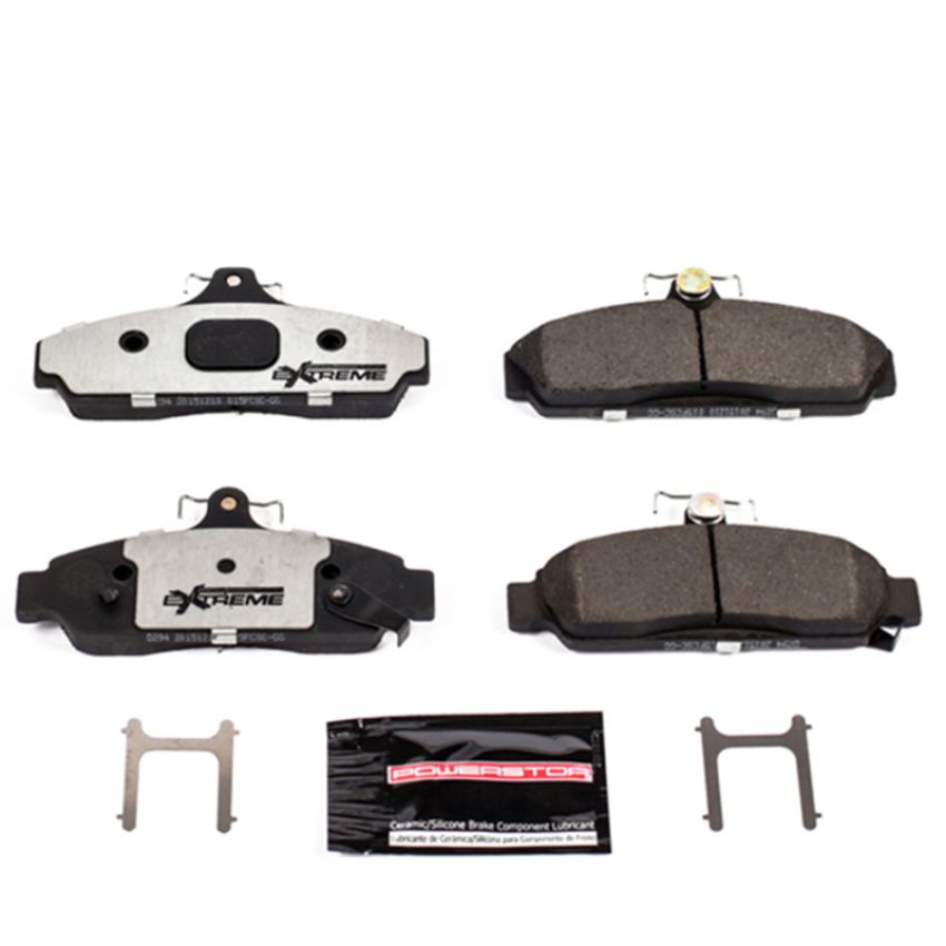PowerStop Z26-294 PowerStop - Z26 Performance Carbon-Fiber Ceramic Brake Pads with Hardware Kit