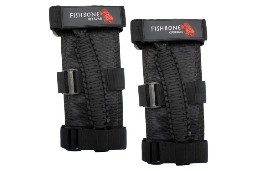 Fishbone Offroad FB55279 Black Paracord Grab Handles w/ Three Straps FB55279