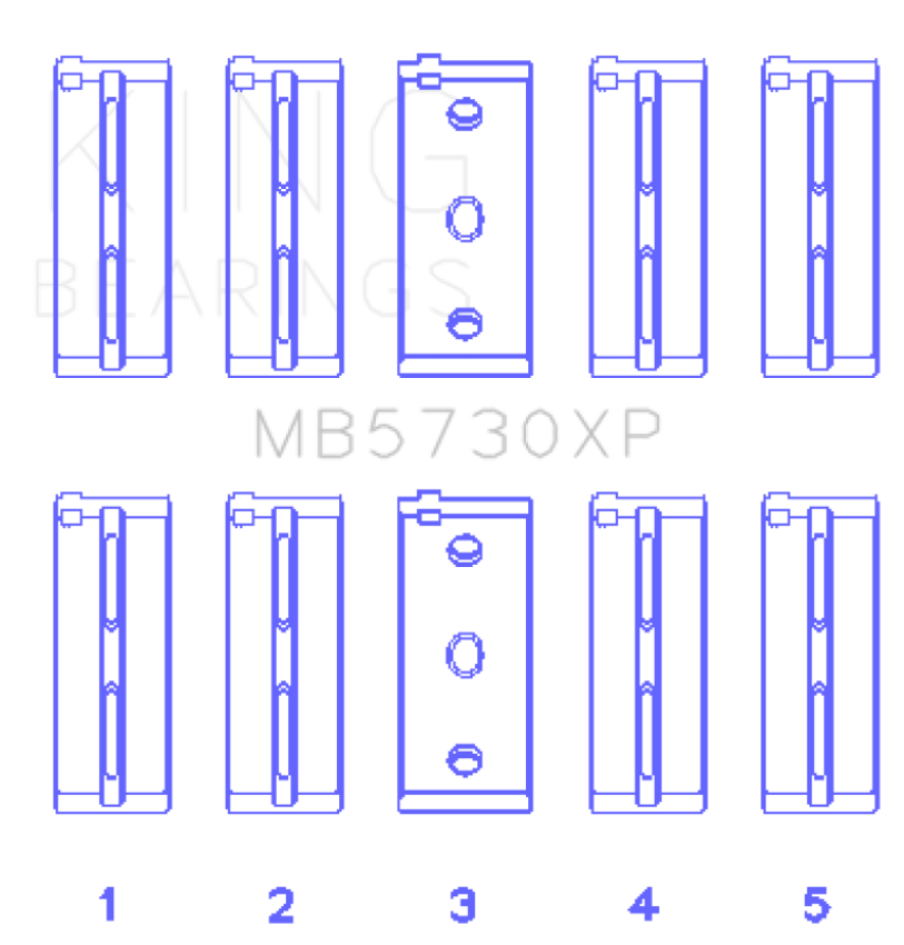 King Lancia 2.0L HF - (Size STD) Performance Main Bearing Set