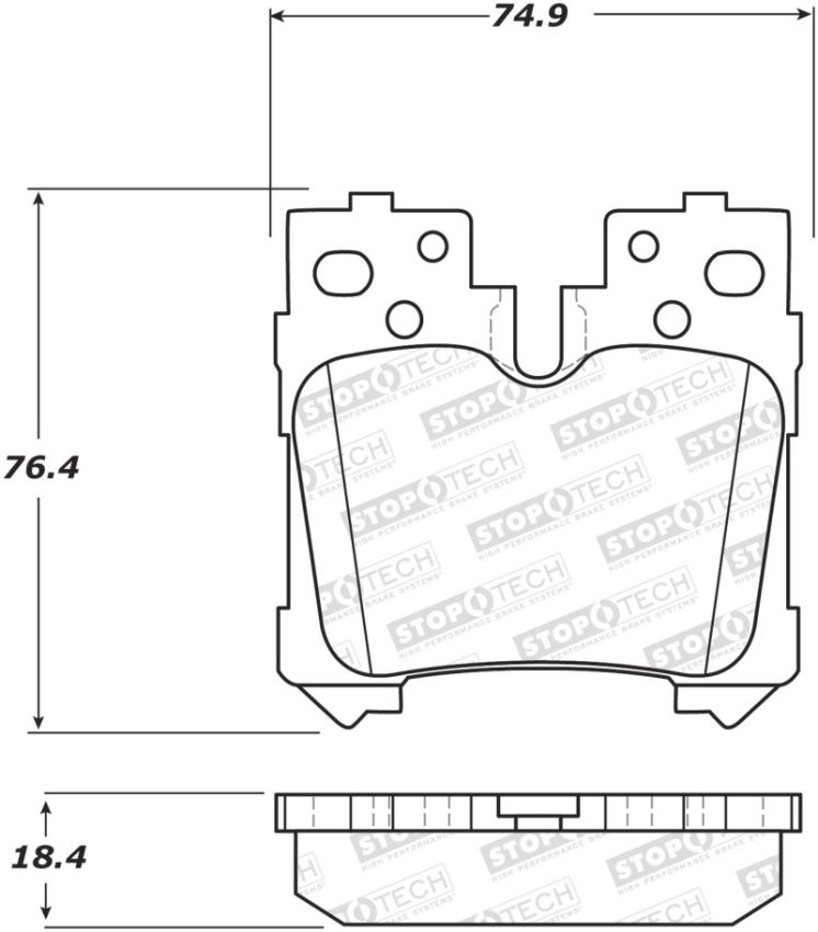 Stoptech 308.12830 Street Brake Pads