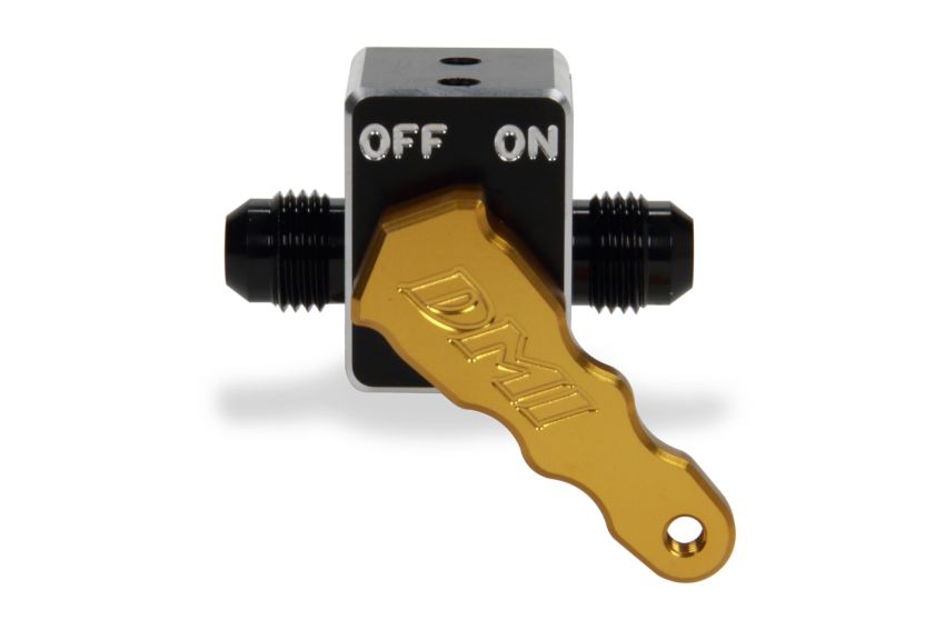 DIVERSIFIED MACHINE DMIFRC-1000 Aluminum Fuel Shut-Off Valve - Gold Handle