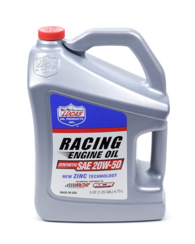LUCAS OIL LUC10616 Synthetic Racing Oil 20w50 - 5 Quart Bottle
