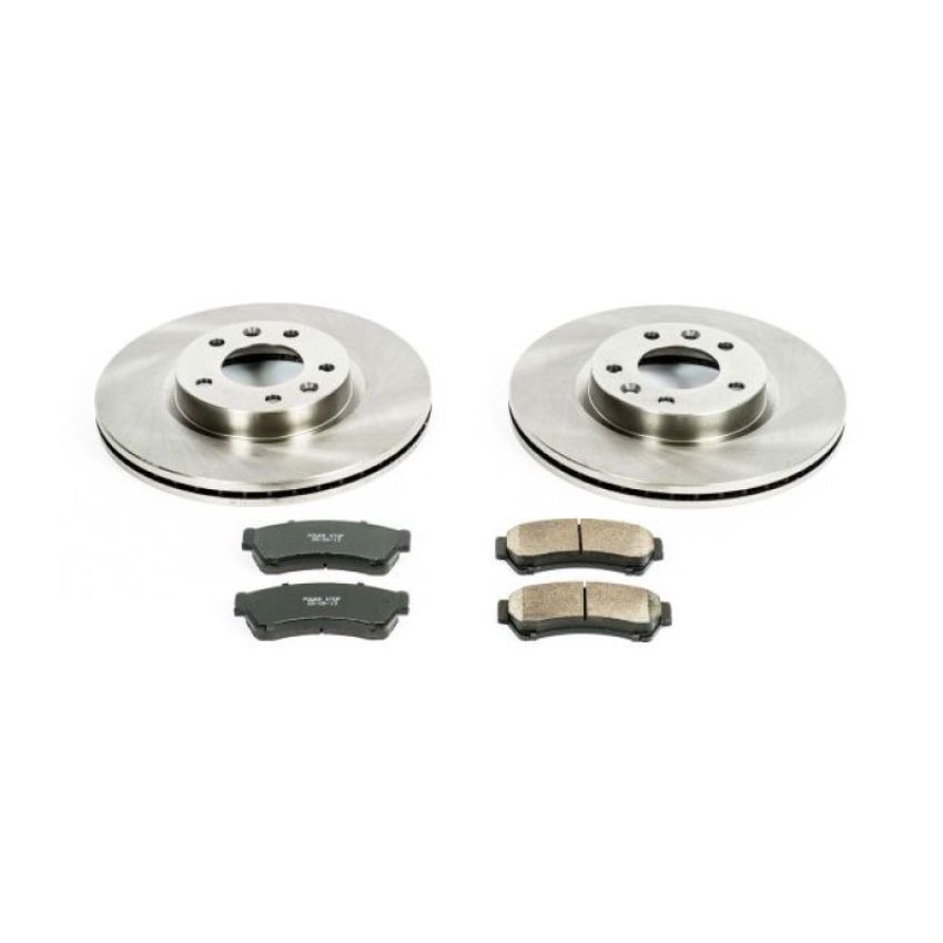 PowerStop KOE199 OE Stock Replacement Low-Dust Ceramic Brake Pad and Rotor Kit