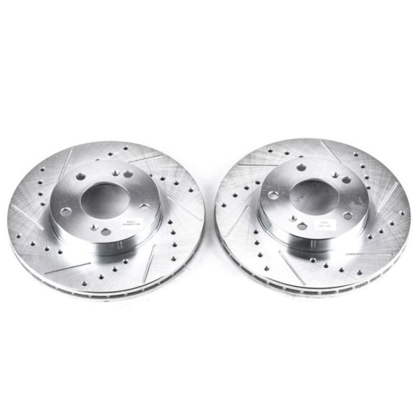PowerStop JBR505XPR PowerStop Evolution Performance Drilled, Slotted & Plated Brake Rotor Pair