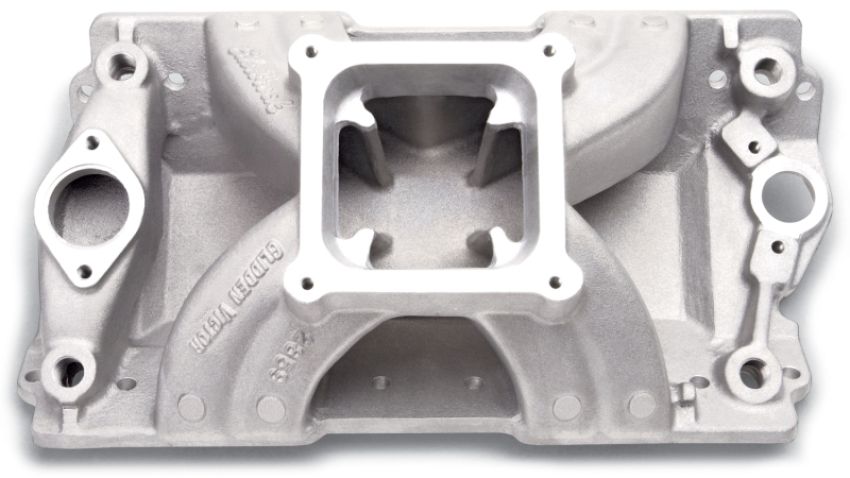 EDELBROCK EDE2859 SBC Victor Manifold - Glidden 18 Degree