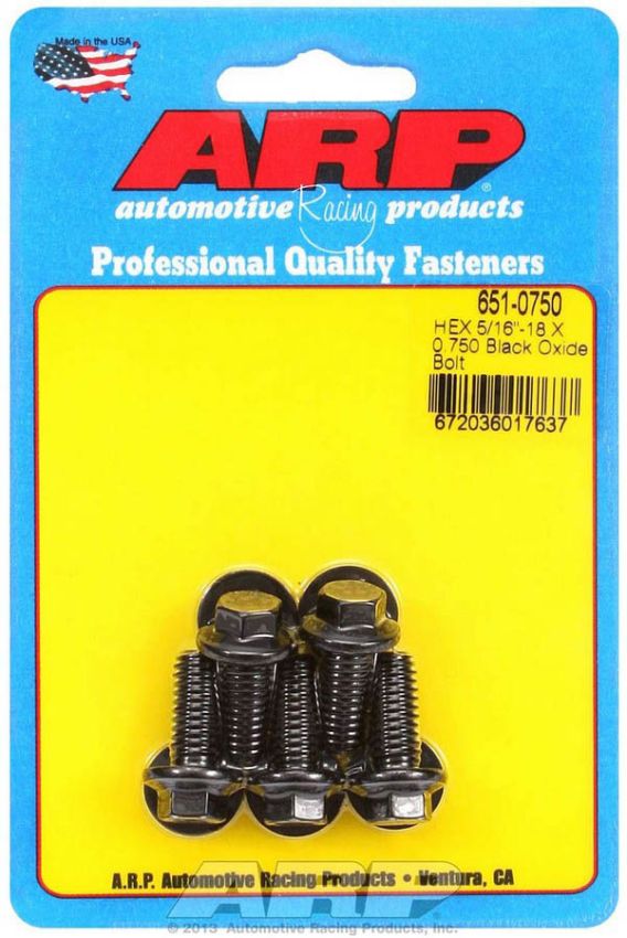 ARP ARP651-0750 Bolt Kit - 6pt. (5) 5/16-18 x .750