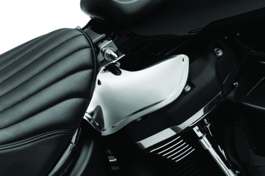 Kuryakyn 5789 Saddle Shields Heat Deflectors 18-Up Softail Models Smoke