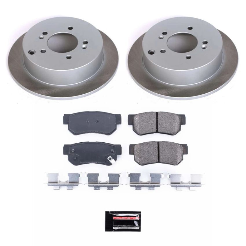 PowerStop SC5213 Semi-Coated Rotor and Low-Dust Ceramic Brake Pad Kit