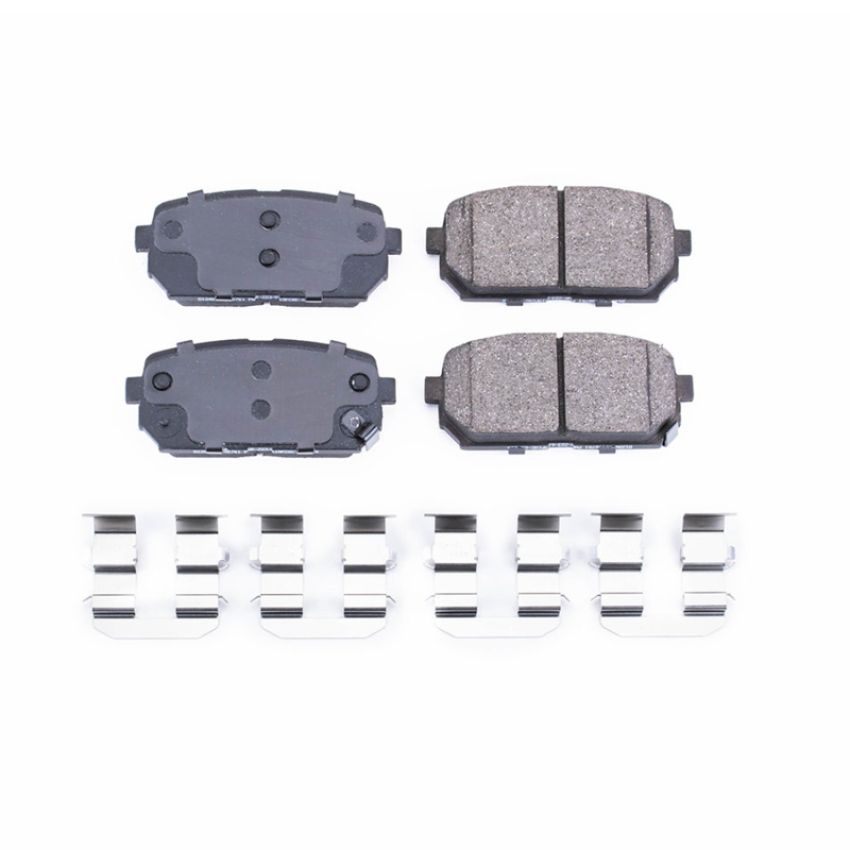 PowerStop 17-1296 PowerStop - Z17 Low-Dust Ceramic Brake Pads with Hardware