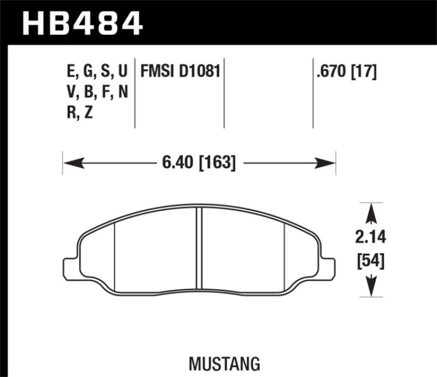 Hawk Performance HB484D.670 ER-1 Disc Brake Pad