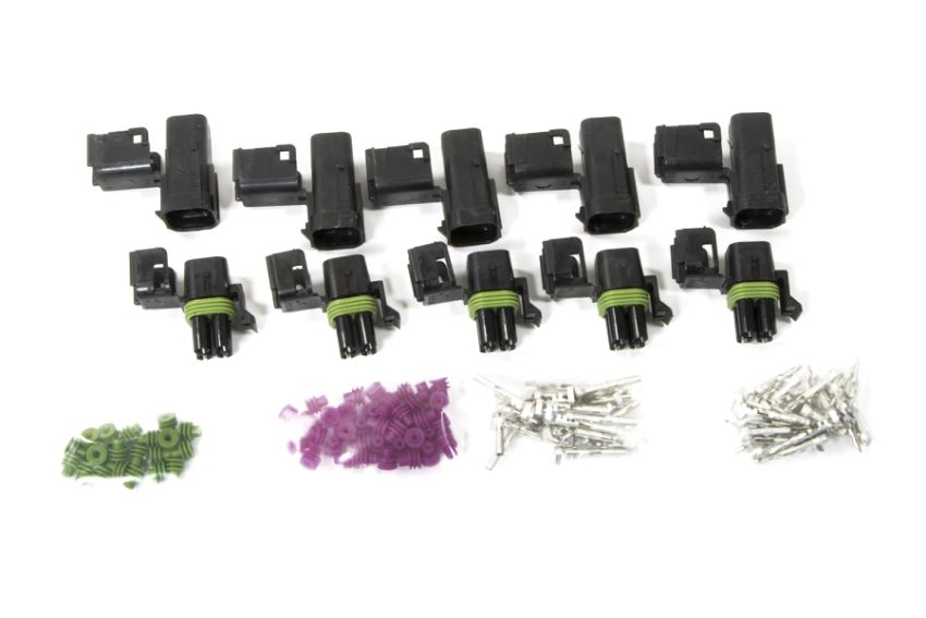 PAINLESS WIRING PWI70464 4 Circuit Square Connect or Weatherpack Kit 5each