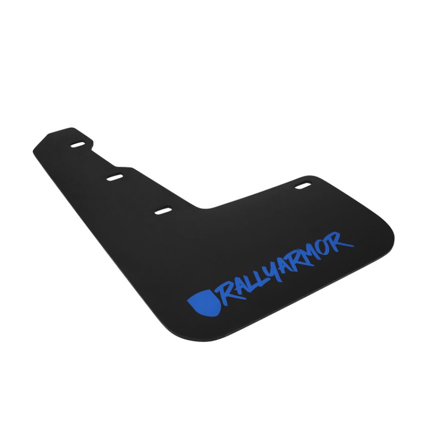 Rally Armor MF32-UR-BLK/BL-X Black Mud Flap/Altered Font Blue Logo