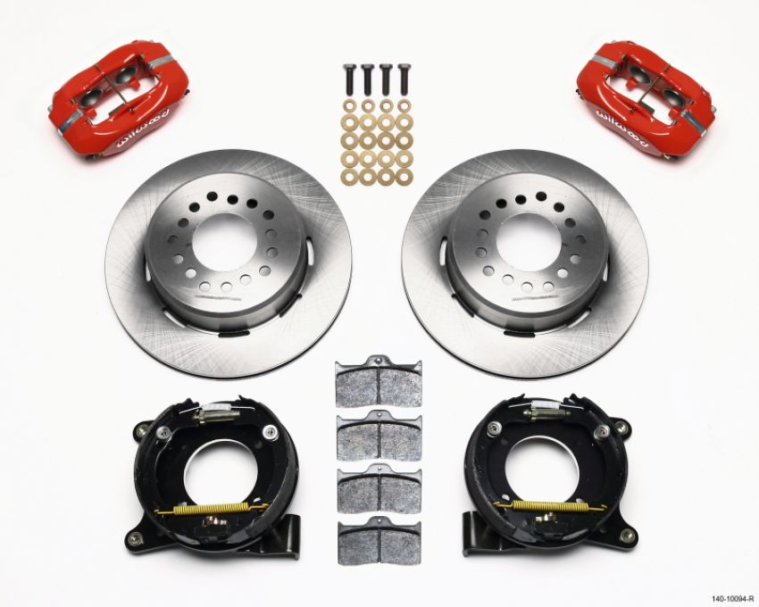Wilwood 140-10094-R Forged Dynalite P/S Park Brake Kit Red Chevy C-10 2.42 Offset 5-lug