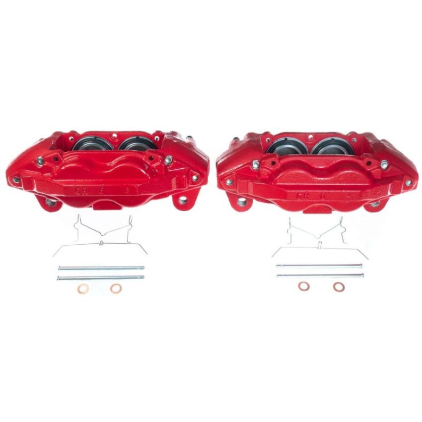 PowerStop S7342 Red Powder Coated Calipers