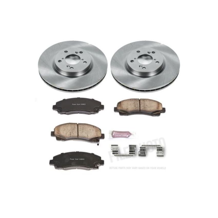 PowerStop KOE2429 OE Stock Replacement Low-Dust Ceramic Brake Pad and Rotor Kit