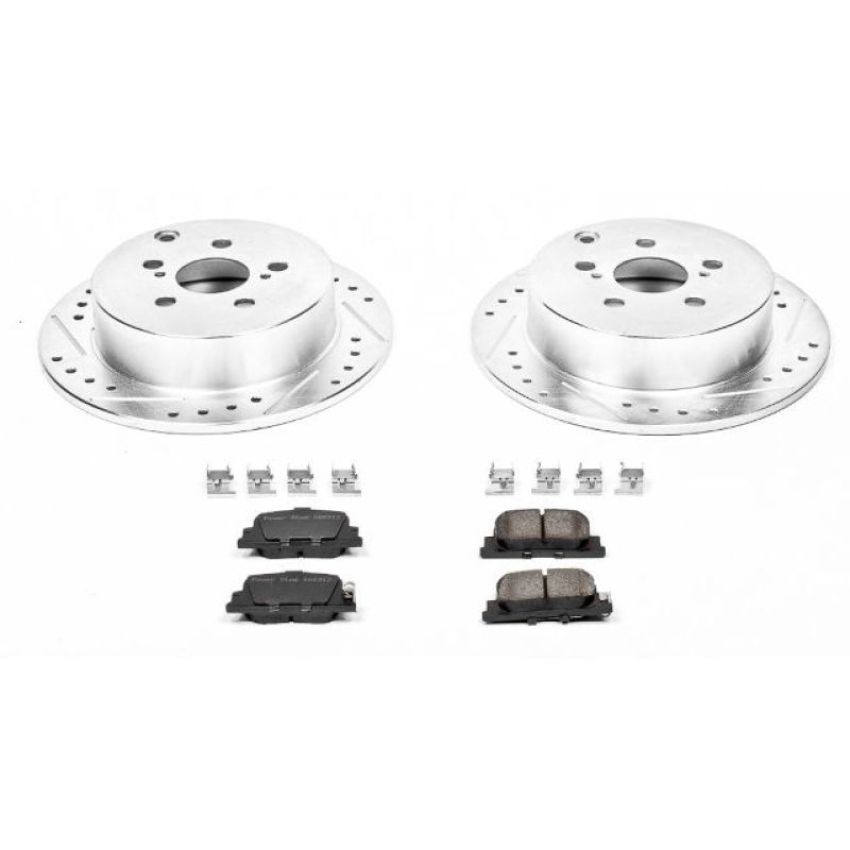 PowerStop K2319 Z23 Daily Driver Carbon-Fiber Ceramic Brake Pad and Drilled & Slotted Rotor Kit