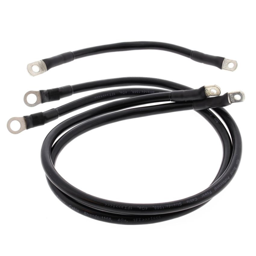 All Balls Racing 79-3007-1 80-81 Harley FLH Electra Glide Battery Cable Kit Black