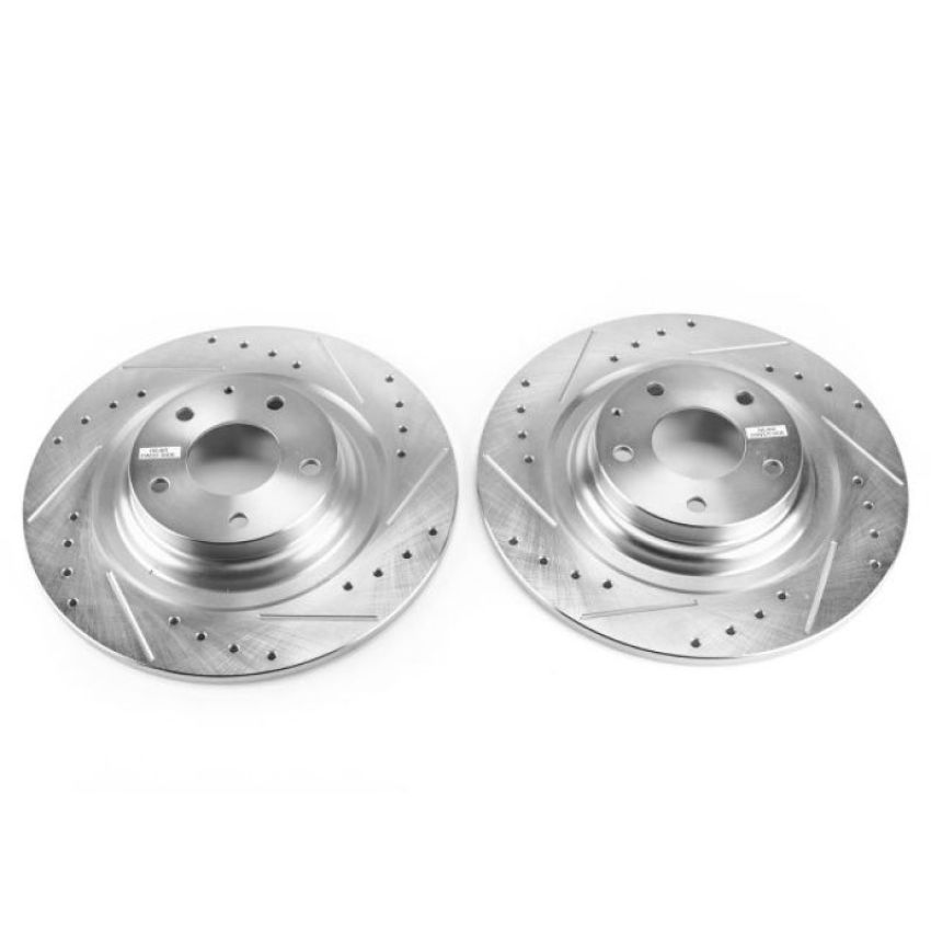 PowerStop JBR1742XPR PowerStop Evolution Performance Drilled, Slotted & Plated Brake Rotor Pair
