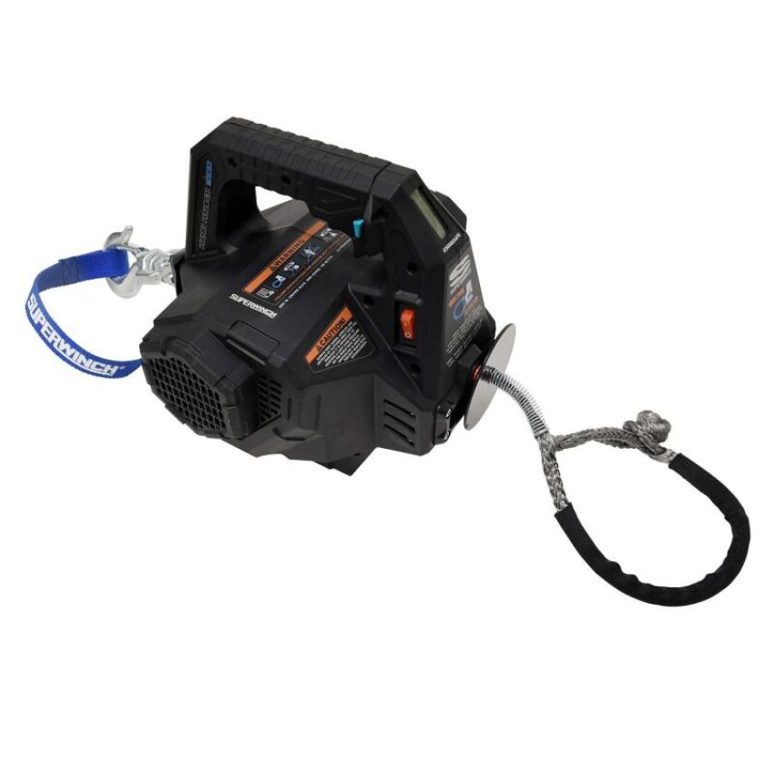 Superwinch 1710001 Hand Hauler 1000 Winch 24 VDC 1000 lbs Line Pull Soft Shackle Rope End Safely