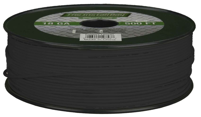 Metra PWBK18500 18GA 500-Feet Primary Wire, Black