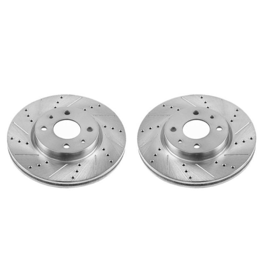 PowerStop EBR1296XPR PowerStop Evolution Performance Drilled, Slotted & Plated Brake Rotor Pair
