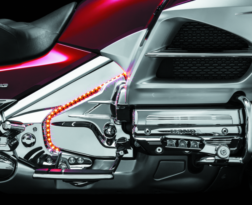 Kuryakyn 7366 Louvered Transmission Cover 01-17 Honda GL1800 Chrome