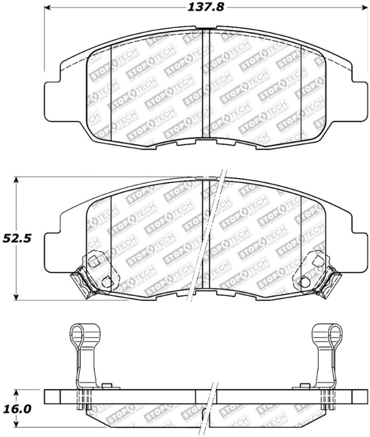 Stoptech 305.07640 Street Select Brake Pads - Front/Rear