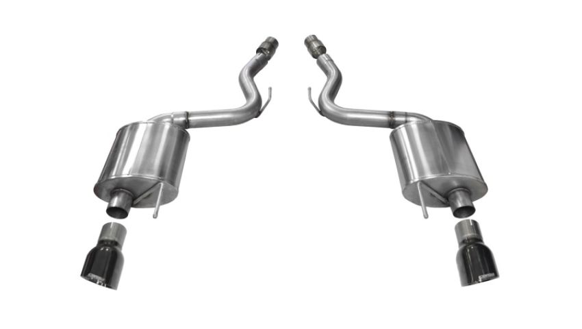 CORSA Performance 14329BLK Corsa 2015-2017 Ford Mustang GT 5.0 3in Axle Back Exhaust Black Dual Tips (Touring)