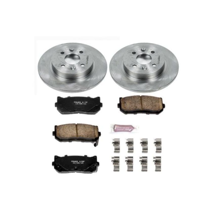 PowerStop KOE5181 OE Stock Replacement Low-Dust Ceramic Brake Pad and Rotor Kit