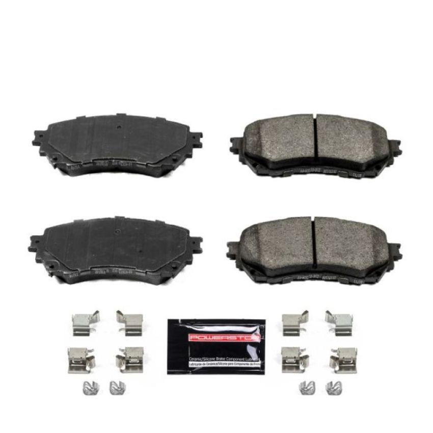 PowerStop Z23-1711 PowerStop - Z23 Daily Driver Carbon-Fiber Ceramic Brake Pads with Hardware Kit