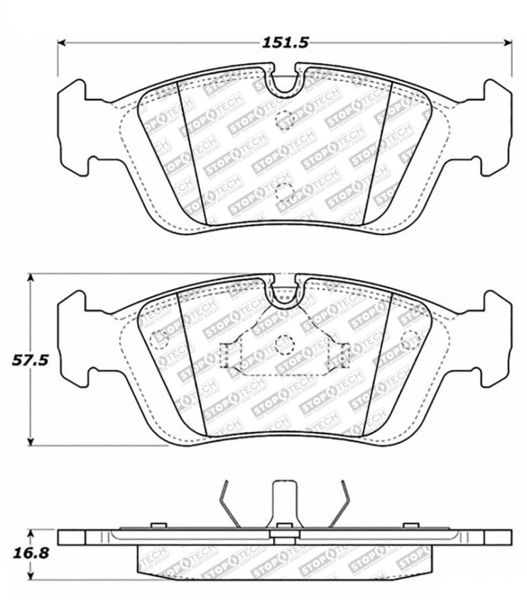 Stoptech 305.05580 Street Select Brake Pads - Rear