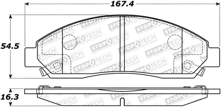 Stoptech 305.10390 Street Select Brake Pads - Rear