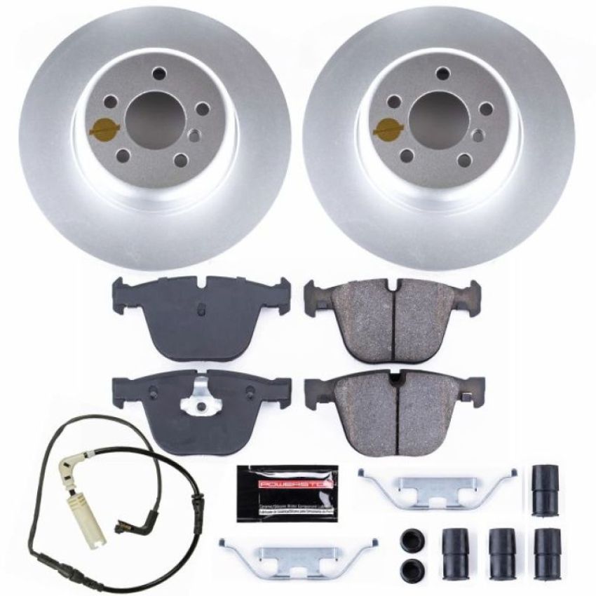 PowerStop CRK5694 Genuine Geomet Coated Rotor and Carbon-Fiber Ceramic Brake Pad Kit