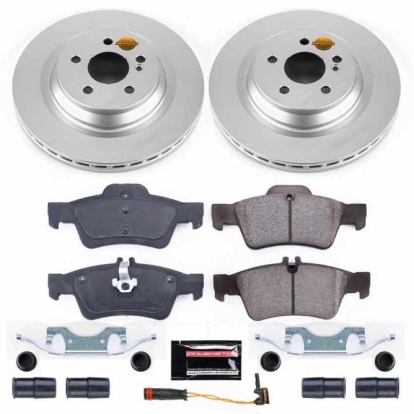PowerStop CRK6568 Genuine Geomet Coated Rotor and Carbon-Fiber Ceramic Brake Pad Kit
