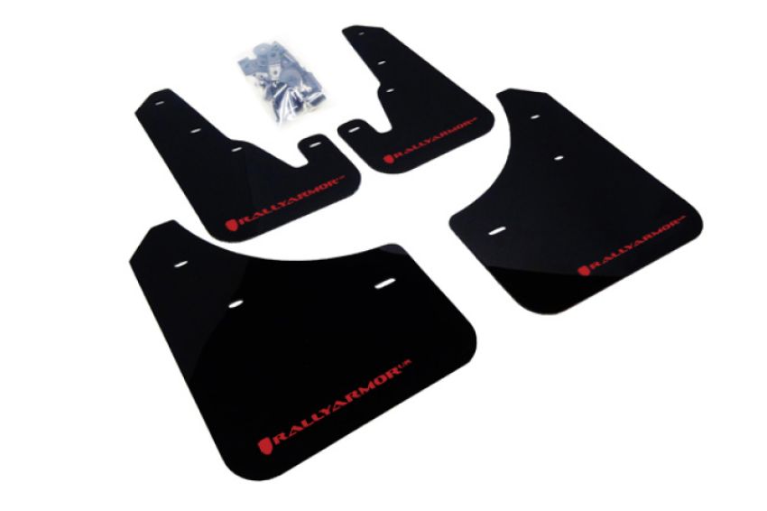 Rally Armor MF9-UR-BLK/RD Black Mud Flap/Red logo