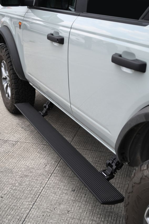 Go Rhino 20412974PC RealTruck 21-24 Ford Bronco 4dr VoltStep Electric Running Board Kit (No Drill) - Tex. Blk