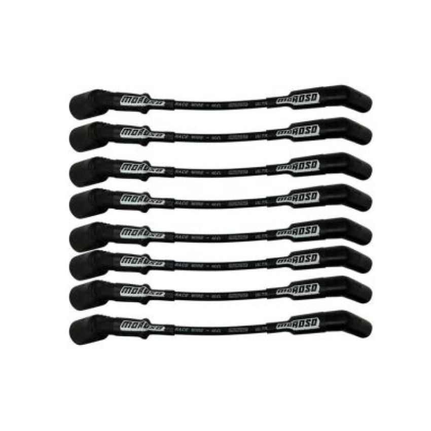 Moroso 73727 GM LS Ignition Wire Set - Ultra 40 - Unsleeved - Coil-On - 9.75in Wire - 135 Degree - Black