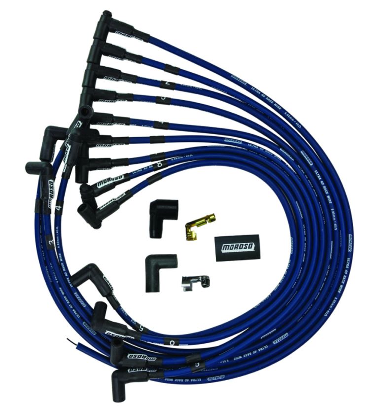 MOROSO MOR73666 Ultra 40 Plug Wire Set - Blue