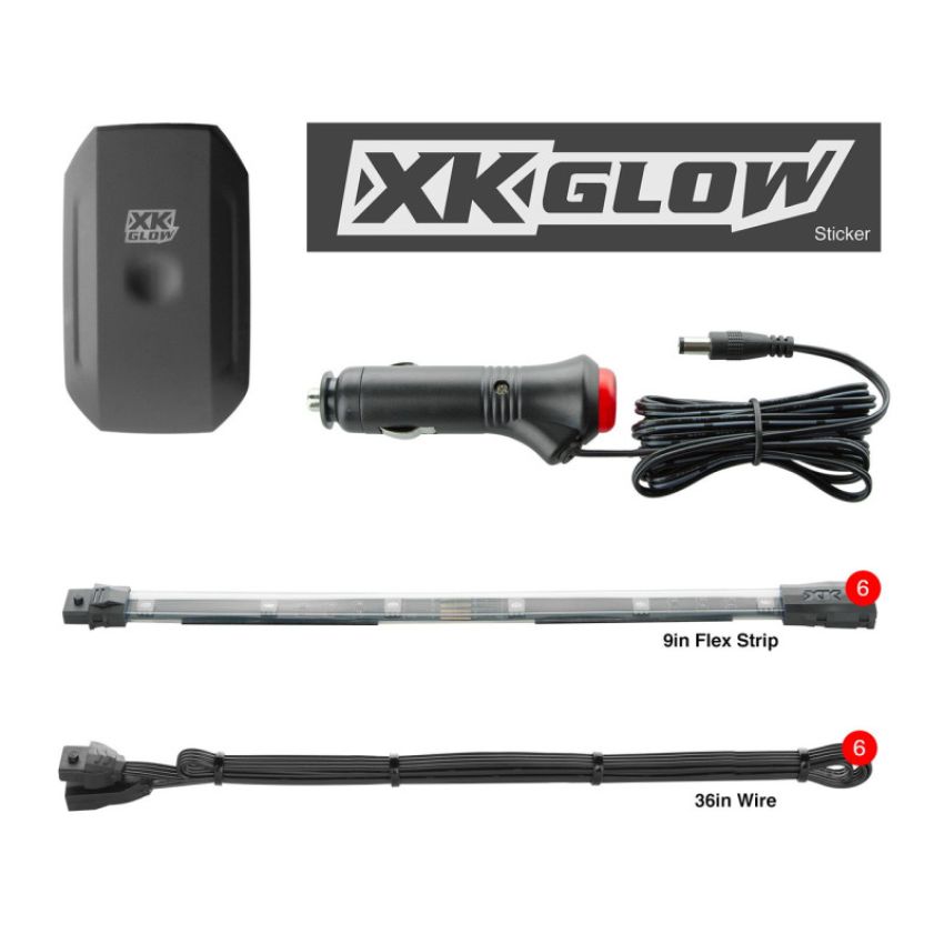 XKGLOW KS-Car-Mini-DM XK Glow New Style XKchrome Car Interior Mini Kit w/ Dual-Mode Dash Mount Controller 6x10In