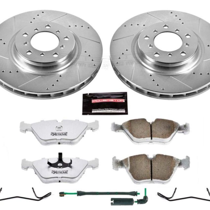 PowerStop K2903-26 Z26 Street Performance Ceramic Brake Pad and Drilled & Slotted Rotor Kit